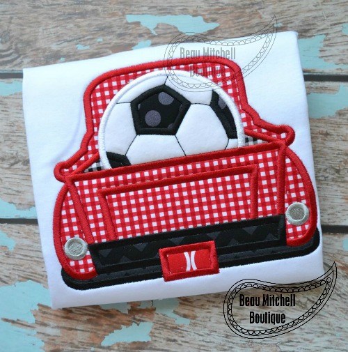 Soccer truck applique