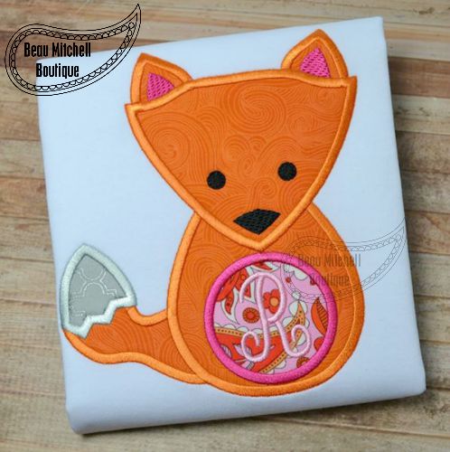 Fox monogram applique